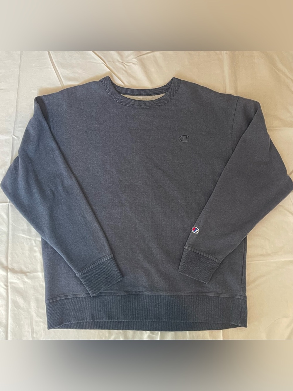 Champion Navy Crewneck Sweatshirt with Subtle Logo